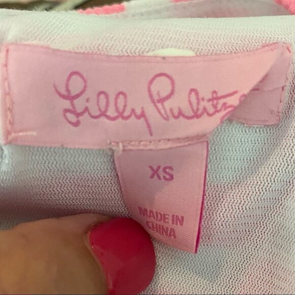 Lilly Pulitzer Eden Pink White Orange Stripe Dress - Picture 6 of 7